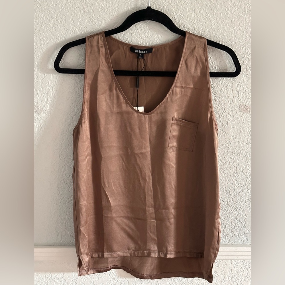 Primary 100% silk sleeveless blouse
